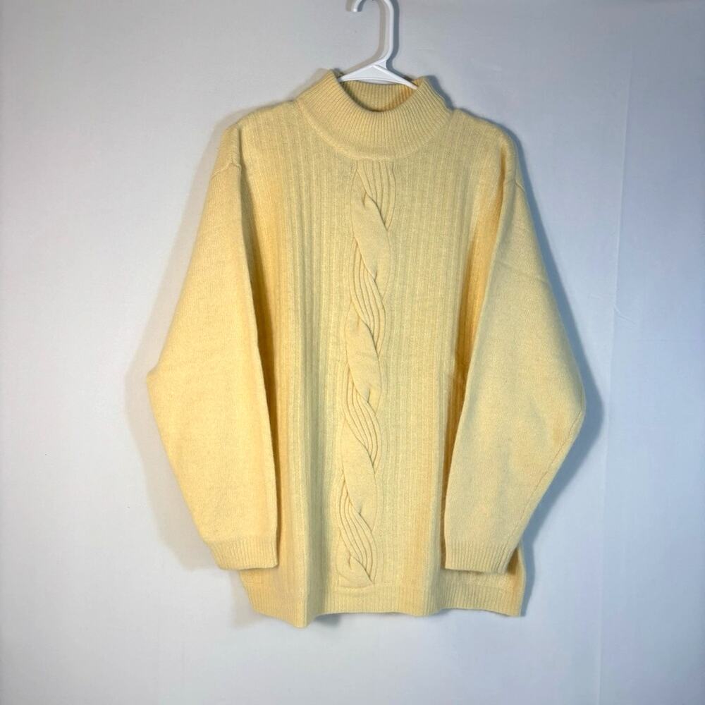 Hasting & Smith Lambswool and Angora Rabbit Fur Cream Sweater Size MP B0036